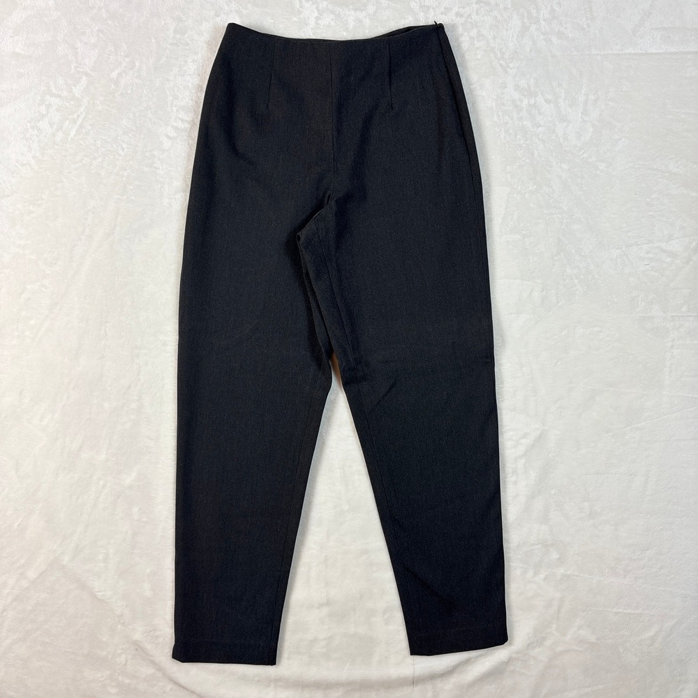 Talbots Stretch Pants Women 8‎ Gray Excellent Side Zip Tapered Ankle Trousers